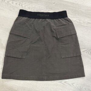 Fear of God Essentials Cargo Mini Skirt Iron Gray Size M Women’s